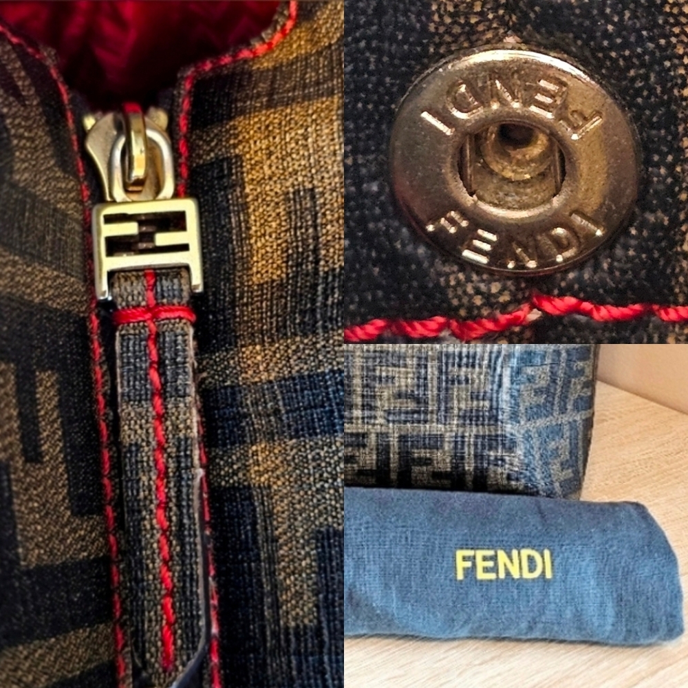 Authentic FENDI Zucca Spalmati Canvas Tote Shoulder Bag ❤️ - Picture 11 of 16